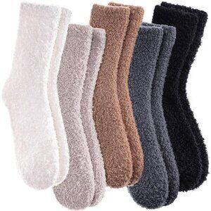 Womens Fuzzy Slipper Socks Super Soft Microfiber Fluffy Cozy Winter Warm Fuzzy